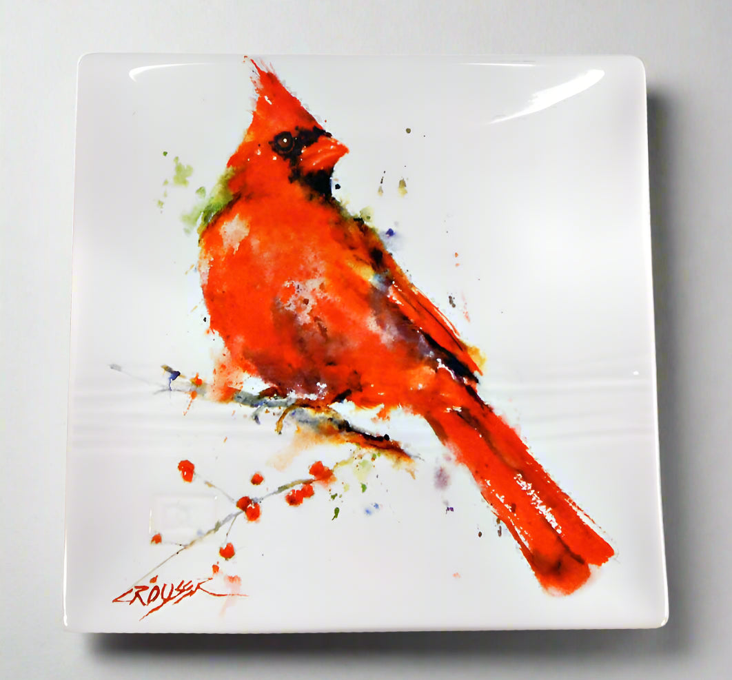 Cardinal Snack Plate by Dean Crouser