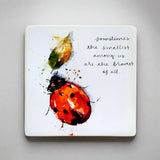 Ladybug Dean Crouser Square Plaque by Demdaco