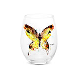 Tie Dye Butterfly Dean Crouser Stemless Wine Glass by Demdaco
