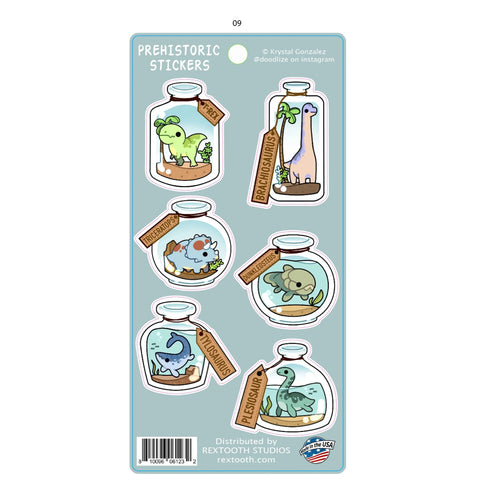The Dinos in a Jar Set by Krystal Gonzalez lets you decorate your belongings with prehistoric cuteness!