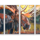 Ed Anderson 4-Panel Old Moose Box Art by Meissenburg Design at Montana Gift Corral