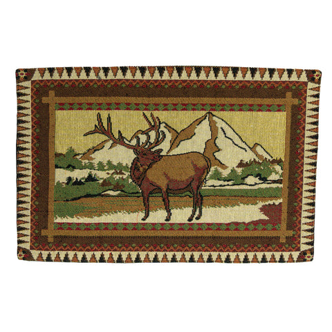 The Elk Country Placemat by Kinara Fine Weaving adds a great rustic country touch to any dining room!