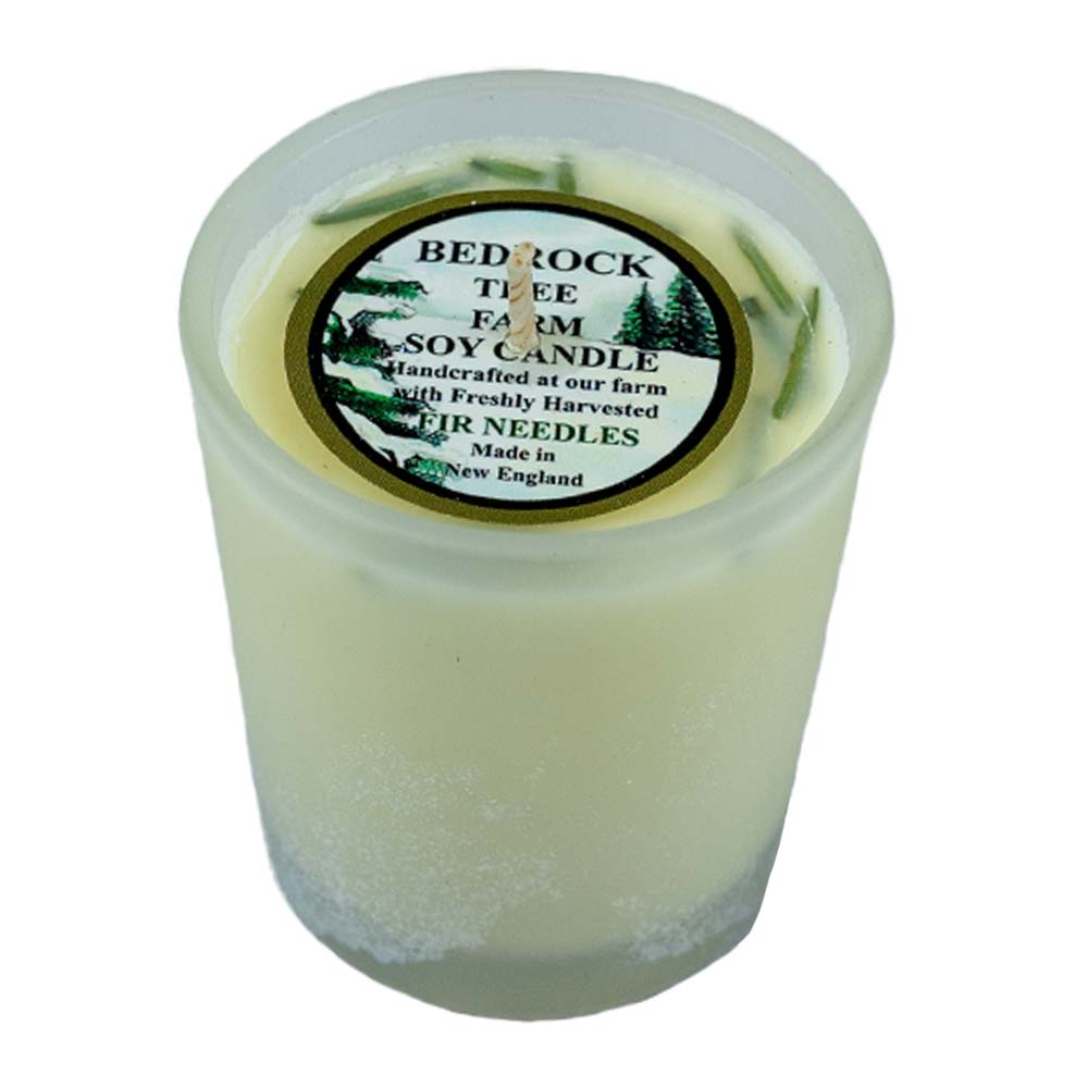 Fir Needle Natural Soy Votive Candle by Bedrock Tree Farm Montana Gift Corral