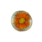 Floral Glass Magnet - orange