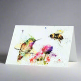 Garden Visitors Garden Watercolor Greeting Card by Dean Crouser