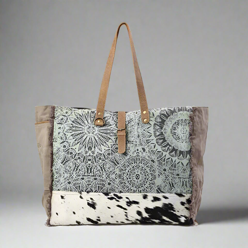 Green Floral Print Weekender Bag by Myra Bags – Montana Gift Corral