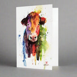 Happy Cow Watercolor Greeting Cards by Dean Crouser