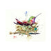 Dean Crouser Hummer in a Nest Greeting Card
