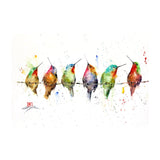 Dean Crouse Hummers on a Wire Greeting Card