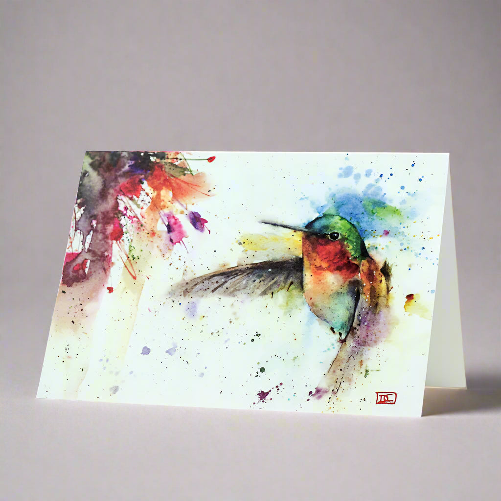 Dean Crouser Jewell Hummingbird Watercolor Greeting Card