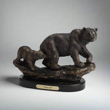 Keep Up Bear with Cub Sculpture by Marc Pierce