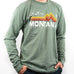 Loden Band of Color Mountain Tree Montana Long Sleeve Shirt - side