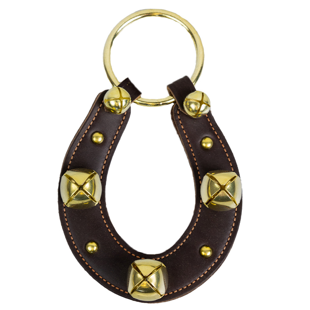 Medium Brown Horseshoe Bells by Belsnickel Enterprises- Brass Jingle Bells