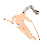 Medium Skier Stainless Steel Hammered Copper Ornament by Art Studio Company