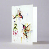 Dean Crouser Meeting Place Hummingbirds Watercolor Greeting Card