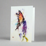 Monarch Garden Watercolor Greeting Card by Dean Crouser