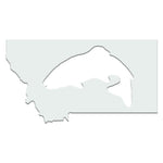 Montana Fish Magnet - white