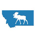 Montana Moose Magnet - sky blue
