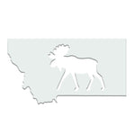 Montana Moose Magnet - white