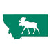 Montana Moose Magnet - green