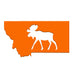 Montana Moose Magnet - orange