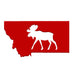 Montana Moose Magnet - red