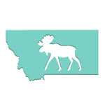 Montana Moose Magnet - robin's egg blue