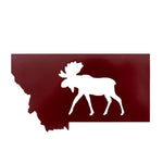 Montana Moose Magnet - burgandy