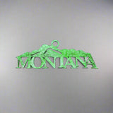 Montana Mountains Stainless Steel Ornament - Green