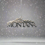 Montana Mountains Stainless Steel Ornament - Silver
