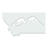 Montana Mountains Magnet - White