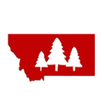 Montana Tree Magnet - red