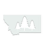 Montana Tree Magnet - white