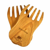 Montana Wood Bear Paw Salad & Pasta Servers
