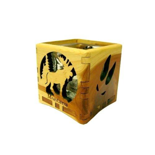 Moose in Trees Cedar Candleholder by Wood You Tell Me