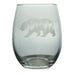 Mountain Bear Stemless Wine Glass