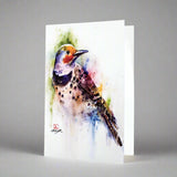 Dean Crouser Nothern Flicker Bird Watercolor Greeting Card