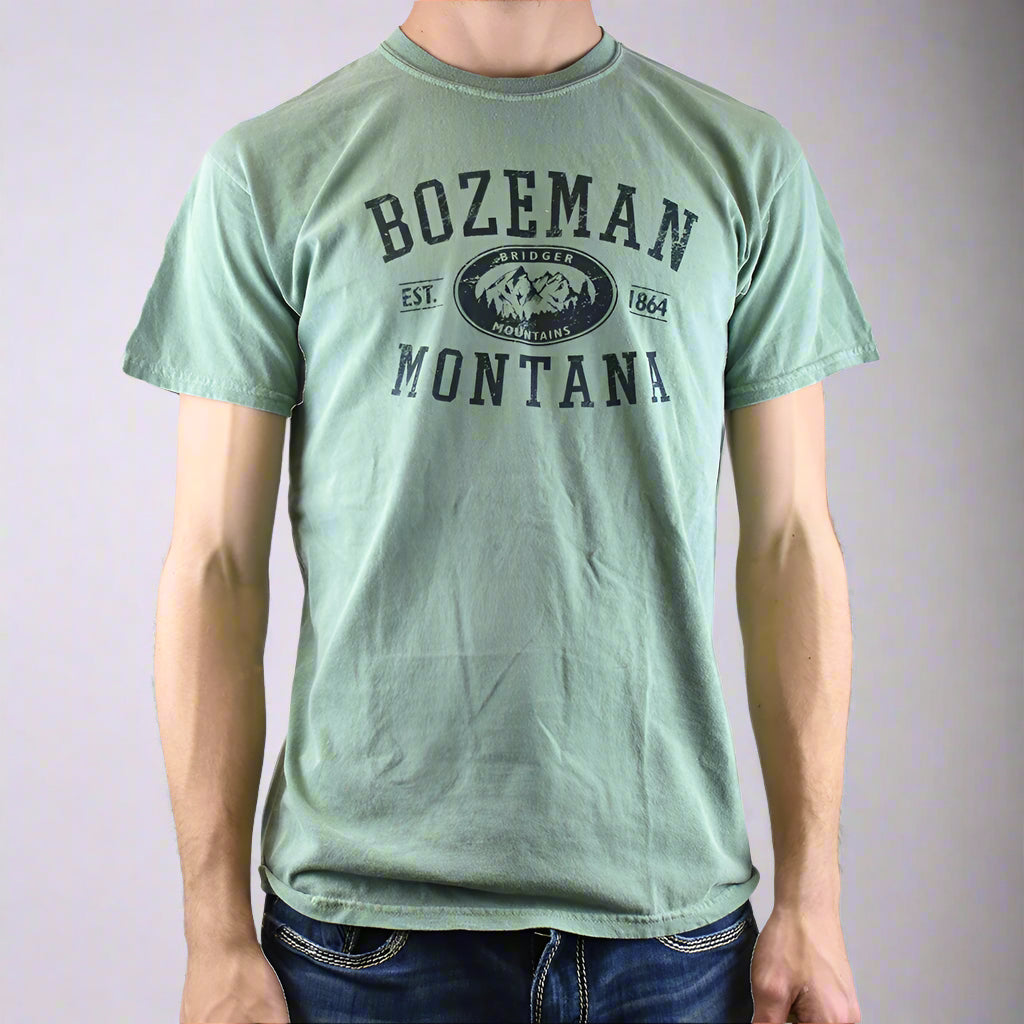Olive Tetons Mascot Bozeman T-Shirt