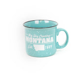 Light Blue Montana Campfire Coffee Mug