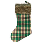 Plush Rustic Stocking - green