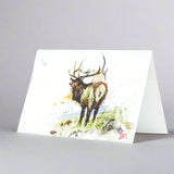Ridgeline Elk Watercolor Greeting Cards by Dean Crouser