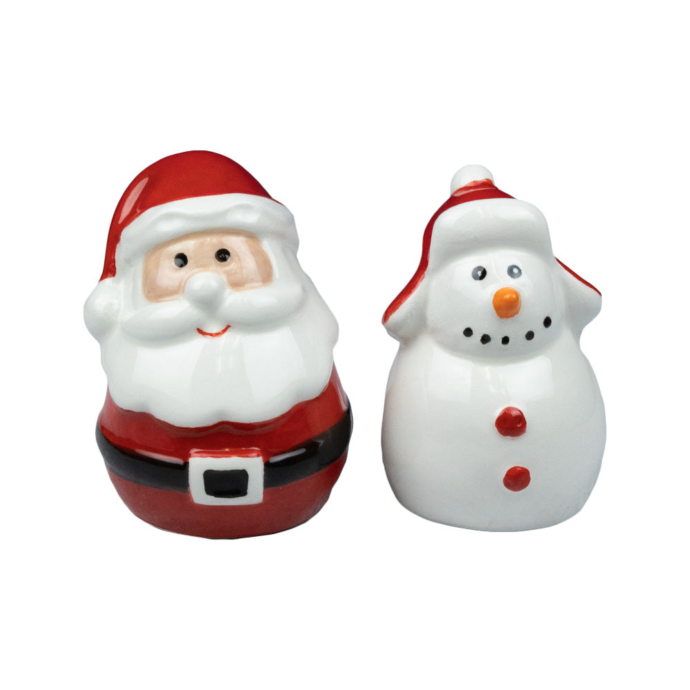 The Santa and Snowman Salt and Pepper Shakers by Transpac Imports are one of the cutest pairs of shakers that you'll ever see!