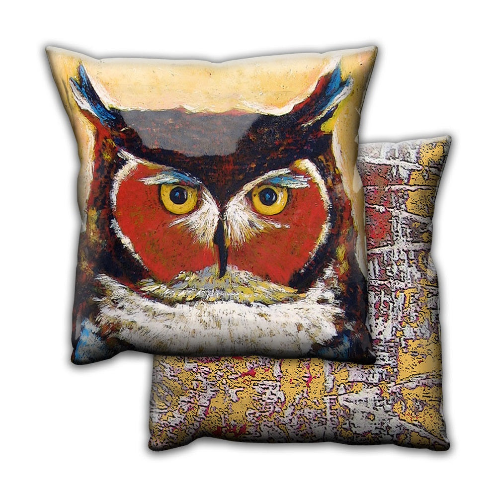Shelle Lindholm Knowing Owl Pillow
