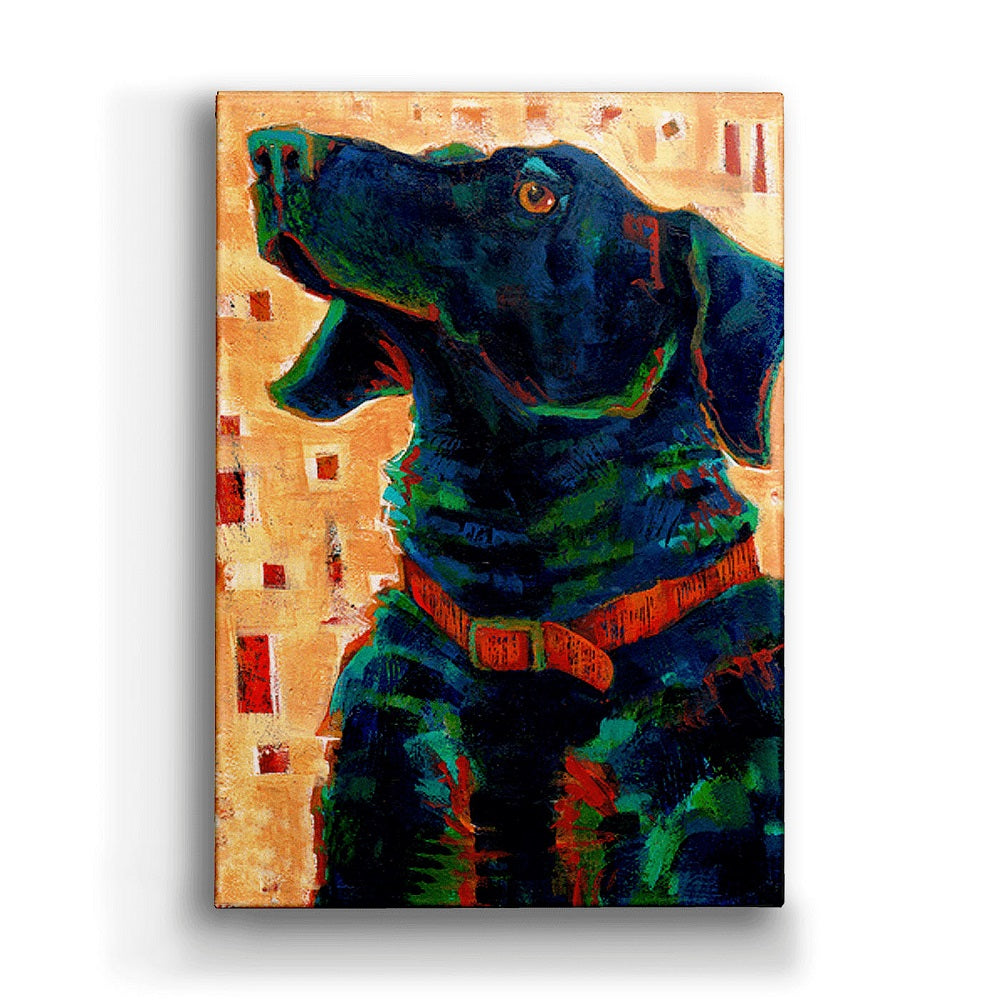 Shelle Lindholm True Blue Black Lab Metal Box Art from Meissenburg Designs