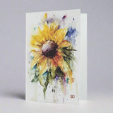 Sunflower Garden Watercolor Greeting Card by Dean Crouser