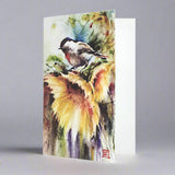 Dean Crouser Sunny Day Chickadee Bird Watercolor Greeting Card by Dean Crouser