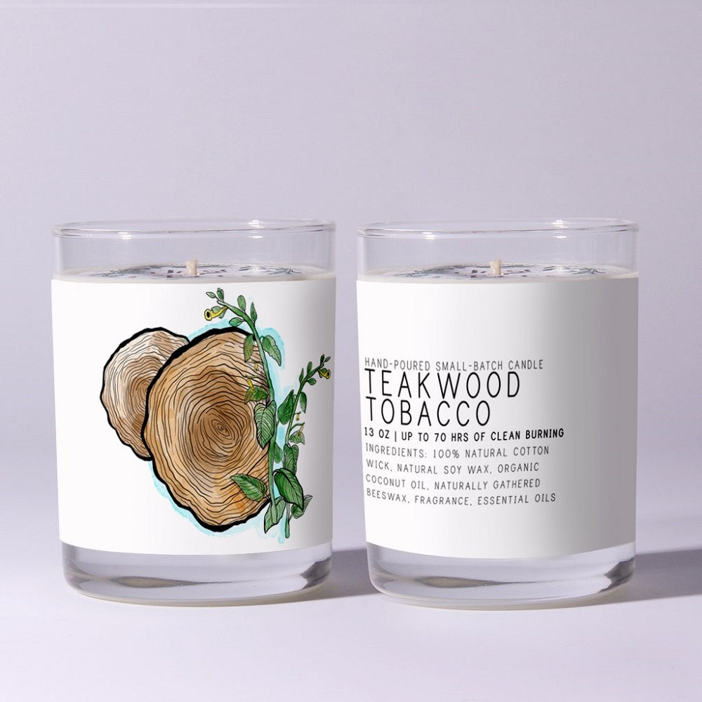 Teakwood Tobacco Soy Beeswax Candle