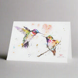 Dean Crouser The Lovebirds Hummingbird Watercolor Greeting Card
