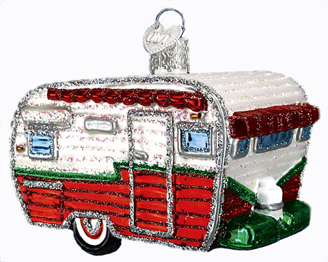 Old World Christmas Travel Trailer Ornament 