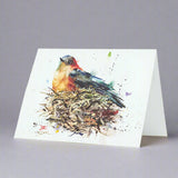 Dean Crouser Waiting Bluebird Watercolor Greeting Card